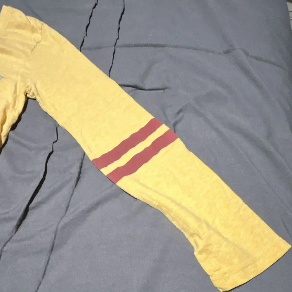 Iowa State Cyclones: Girls Long Sleeve Shirt Yellow/Red Stripes: Size L